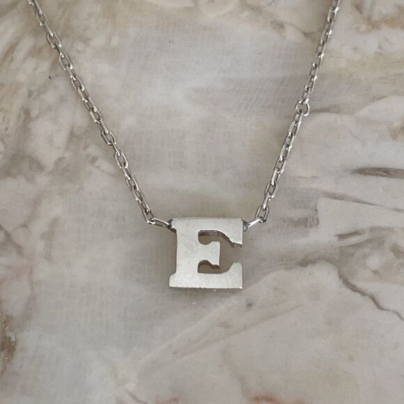 Michael Hill 925 Sterling Silver Initial “E” Necklace - Picture 5 of 9